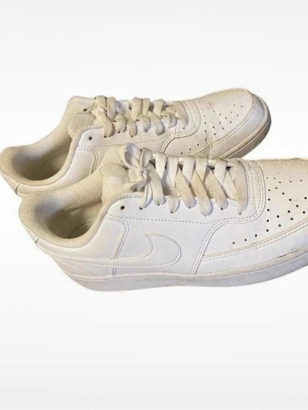 Nike Court Vision Low Next Nature Triple White Sneakers